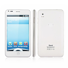 A5S Android 2.3 Dual SIM Quad Band 5.0-inch Capacitive Touchscreen 3G Smart Phone with WiFi GPS TV Dual-camera (White)
