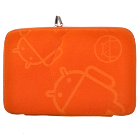 BuySKU64544 Android Robot Style Protective Sleeve Case Pouch Carrying Bag with Double-zipper for 7-inch Tablet PC (Orange)