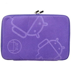 BuySKU64546 Android Robot Style Protective Sleeve Case Pouch Carrying Bag with Double-zipper for 7-inch Tablet PC (Purple)