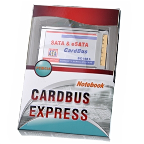 BC188 Sata & eSata Card Bus PCMCIA to SERIAL ATA Card