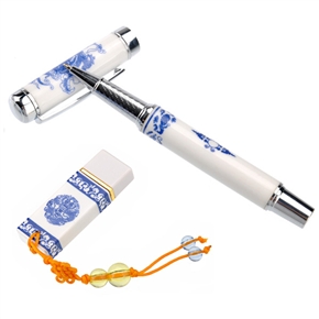 BuySKU66590 Blue and White Porcelain Ball Point Pen & 16GB Flash Drive U Disk Gift Set