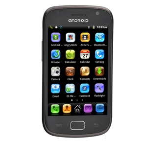 C5 Android 2.3 Dual SIM Quad Band 4.0-inch Capacitive Screen 3G Smart Phone with WiFi TV GPS Dual-camera (Black) 