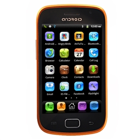 C5 Android 2.3 Dual SIM Quad Band 4.0-inch Capacitive Screen 3G Smart Phone with WiFi TV GPS Dual-camera (Orange)