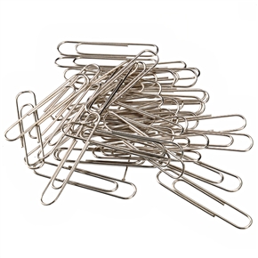 BuySKU67198 C82 Practical 50mm Nickel Plated Metal Paper File Clips - 40 pcs/box