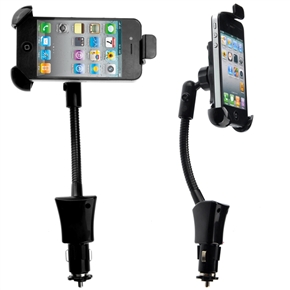 BuySKU67354 CR003 360 Rotating Adjustable Car Mount Holder & USB Car Charger for iPhone /HTC /Samsung /BlackBerry /LG (Black)