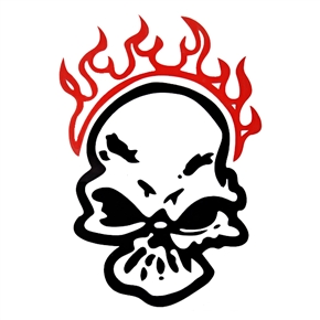 BuySKU59387 Cool Car Sticker Car Decal with Afire Skull Pattern (12cm*8.5cm)