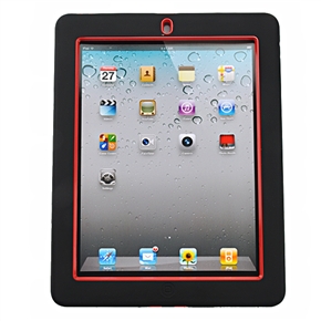 BuySKU63136 Cool Robot Style Hard Protective Back Case Cover with Stand for The new iPad (Black & Red)