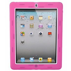 BuySKU63139 Cool Robot Style Hard Protective Back Case Cover with Stand for The new iPad (Pink & White)