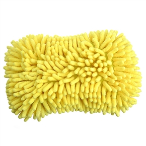 Coral Shaped Car Wash Sponge Soft Car Cleaner Car Washer with Elastic (Yellow)