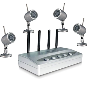 BuySKU59151 Digital Wireless Security Kit Four 2.4G Wireless Cameras and Receiver Kit with 10M Night Version