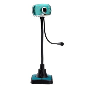 BuySKU67162 Driverless 10.0 Mega Pixels Desktop USB 2.0 Webcam PC Web Camera with Microphone (Light Green)