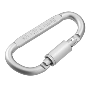 BuySKU58818 Durable D-Lock Design Carabiner Buckle for Outdoor Camping Climbing Hiking (Silver)