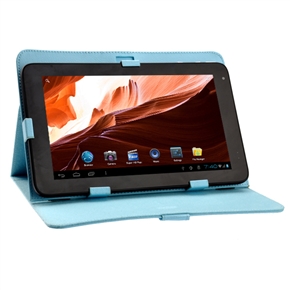 BuySKU64752 Durable PU Protective Case Cover with Magnetic Closure for 10-inch Tablet PC (Sky-blue)