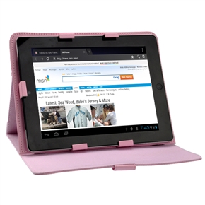 BuySKU64757 Durable PU Protective Case Cover with Magnetic Closure for 9.7-inch Tablet PC (Pink)