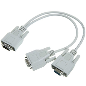 BuySKU23429 Economy VGA Male to 2 Dual VGA Female Cable Adapter Splitter