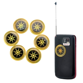 BuySKU64483 Emissions /Radiation Shield Radiation Proof Stickers for Cell Phones - 6 Pieces Set (Golden)