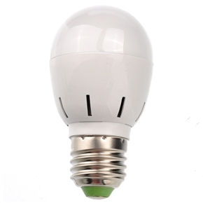 BuySKU67827 Energy-saving E27 3W 255-Lumen AC85-265V Pure White Round LED Bulb Light Lamp