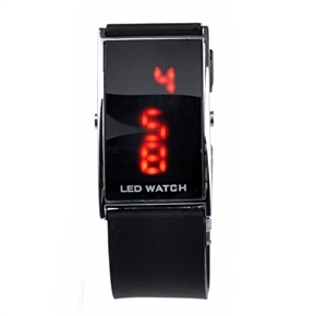 BuySKU58329 Fashionable Red LED Watch Sports Wrist Watch (Black)