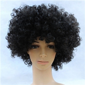 BuySKU61856 Fluffy Hair Cosplay Wig Hairpiece - Explosion Head (Black)