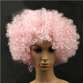 BuySKU61985 Fluffy Hair Cosplay Wig Hairpiece - Explosion Head (Light Pink)