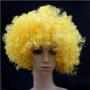 BuySKU61851 Fluffy Hair Cosplay Wig Hairpiece - Explosion Head (Yellow)