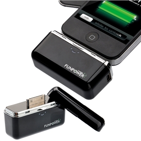 Funpower P02 2000mAh Emergency Mobile Power Portable External Battery for iPod iPhone (Black) 