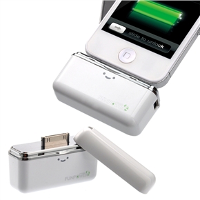 Funpower P02 2000mAh Emergency Mobile Power Portable External Battery for iPod iPhone (White) 