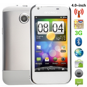 G21 Android 2.3 Dual SIM Quad Band 4.0-inch Capacitive Touchscreen 3G Smart Phone with WiFi GPS Dual-camera (White) 