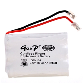 BuySKU65918 GODP GD-102 3.6V 800mAh Cordless Phone Ni-MH Rechargeable Battery