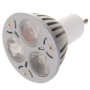 BuySKU61459 GU10 3W 300 Lumen LED Light Lamp with 3 LED Bulbs (White Light)