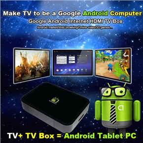 GV-1 Android 2.2 High Definition TV Box with 512MB/2GB Flash WiFi Ethernet 1080P Video Decoder (Black) 