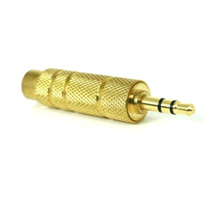 BuySKU67869 Gold Plated 3.5mm Stereo Plug 6.3mm Jack Adapter Converter