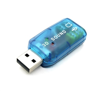 BuySKU66016 Good Quality USB 2.0 Port 3D Sound Card Audio Card (Blue)