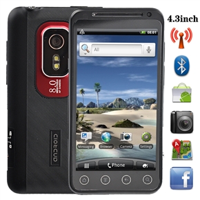 H5300 Android 2.3 Dual SIM Quad Band 4.3-inch Capacitive Touchscreen 3G Smart Phone with WiFi GPS Dual-camera FM