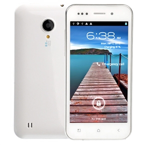 H8000 MTK6575 1GHz Android 4.0 Dual SIM Quadband 4.0-inch Capacitive Screen 3G Smartphone with WiFi GPS Camera (White) 