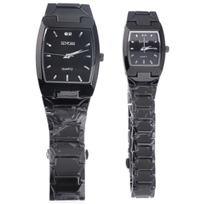 BuySKU58537 Hot Sale Couple Wrist Watch in Fashion Black Color