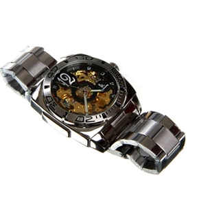 IK Colouring 98130G Men Round Steel Mechanical Wristwatch