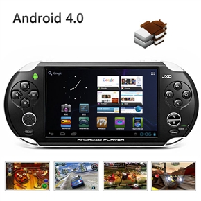 JXD S5110 Cortex-A9 512MB/4GB Android 4.0 5-inch Screen PSP Style Game Console with WiFi HDMI TV-out (Black)