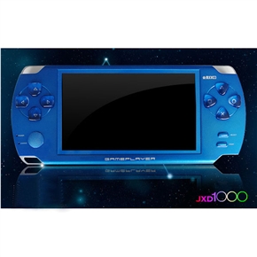 JXD V1000 4.3" TFT-LCD 4G Multifunctional Game Console with Multimedia Player/3MP Camera/AV-Out/TF Slot (Blue)