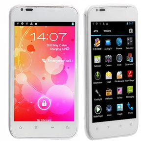L21 MTK6575 1GHz Android 4.0 Dual SIM Quad Band 4.3-inch Capacitive Screen 3G Smart Phone with WiFi GPS Camera (White) 