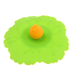 BuySKU62259 Lovely Silicone Cup Lid with Pineapple Sculpt (Green)