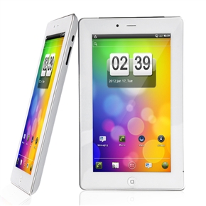 M005 Android 2.3 Dual SIM Quad Band 7-inch Capacitive Touchscreen 8G 3G Smartphone with WiFi GPS TV Dual-camera (White) 
