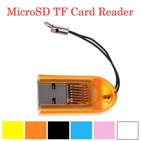 BuySKU45175 MicroSD/T-Flash TF Portable Signal Slot USB 2.0 Memory Card Reader - Sent by Random Color