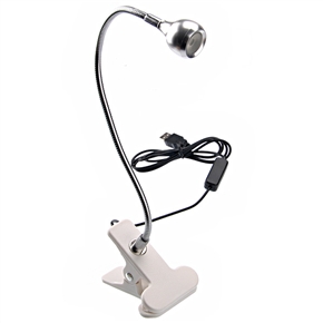 BuySKU66505 Middle-size USB Rechargeable Type LED Desk Lamp Reading Light with Clip (White)