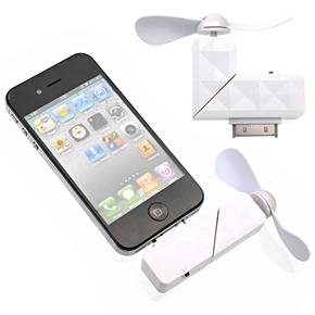 BuySKU64297 Mini Fan with Rotatable Body for iPhone /iPod / iPad (White)