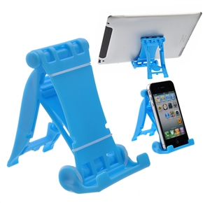 BuySKU66796 Multifunctional Folding Anti-skid Cellphone Holder with Adjustable Back Angle for iPhone iPad  (Blue)