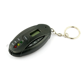 BuySKU65556 Multifunctional LED Digital Breath Alcohol Tester Breathalyzer with Timer & Flashlight & Key Chain (Grey)