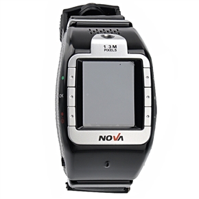 N800 One SIM Quad Band 1.3-inch Touch Screen Watch Cellphone with Silicone Band/Camera /Bluetooth /FM /MP3 /MP4 (Black) 