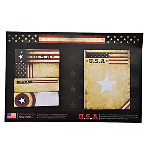 BuySKU67607 No.7241-02 Cool American National Flag Pattern Style Sticky Notes Free Stickers Set