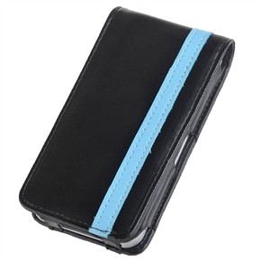 PU Leather Case Cover with Magnetic Button Closure for iPhone 4G (Black)